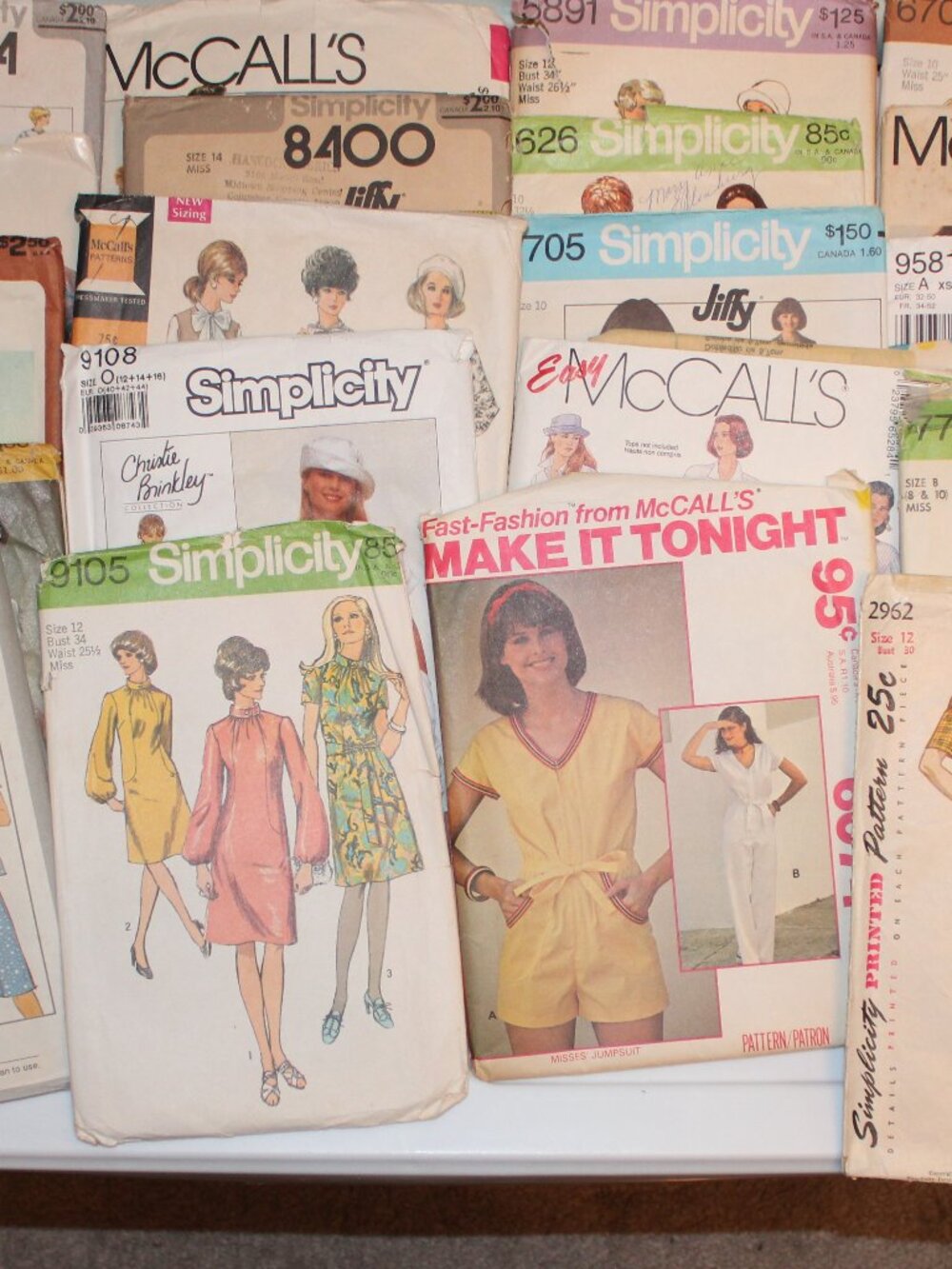 Vintage Sewing Patterns 60’s-90’s Lot Simplicity And Others 21 Patterns